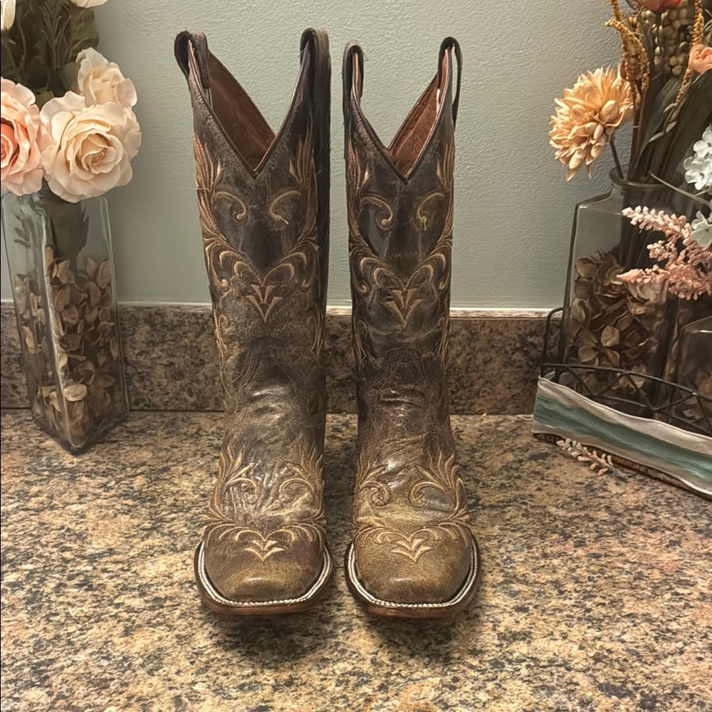 Circle G Brown Western Cowboy Boots Size 10